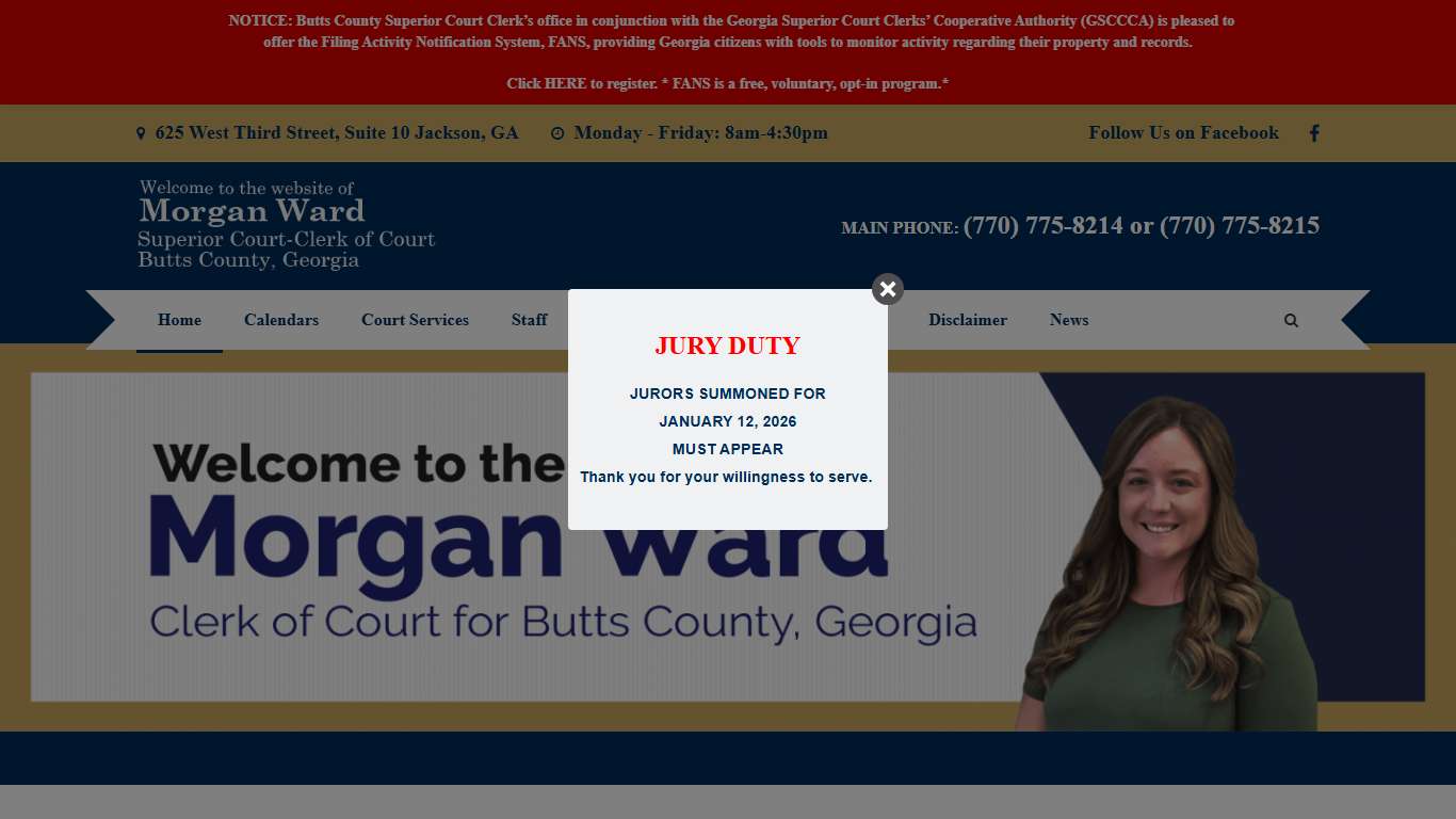 Butts County Clerk of Court – Morgan Ward – Clerk of Court for Butts County, Georgia